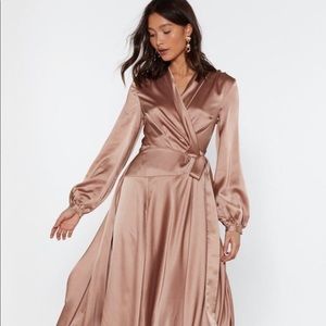 Nasty Gal Make Your Entrance Satin Dress